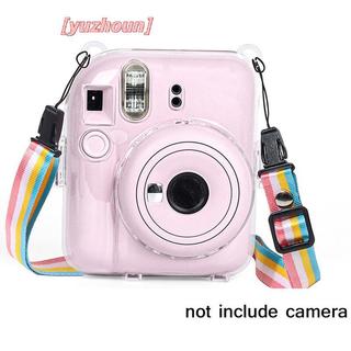 [yuzhoun] 1 Hộp đựng máy ảnh pha lê sáng bóng cho Instax Mini 12 Túi đựng long lanh trong suốt có dây đeo cho Instax Mini 12