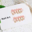 Xanh Táo Đeo Móng Tay Hình Bầu Dục Màu Xanh Gradient Móng Tay Điểm Kim Cương Chấm Bi Làm Móng Tay Mảnh