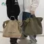 Springevenstar 1 Chiếc Túi Tote Vải Màu Be Dây Đeo Có Thể Điều Chỉnh Dung Tích Lớn Túi Đeo Vai Cho Schoolmute Mua Sắm Du Lịch Springevenstar