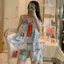 Bộ Đồ Ngủ Hai Dây Thắt Nơ Mùa Hè Xuyên Biên Giới Bộ Đồ Vest Mùa Hè Thiếu Nữ Bộ Đồ Mặc Nhà Cỡ Lớn Hoạt Hình Dễ Thương