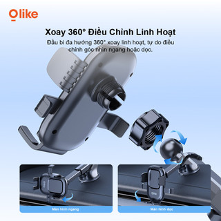 Olike HC30 Giá Đỡ Điện Thoại Ô Tô Đế Hút Chân Không, Xoay 360 Độ, Chống Rung Mạnh, Tự Động Khóa