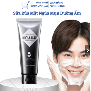 Sữa Rửa Mặt Nam 5% Niacinamide Kiềm Dầu Sạch Mụn Se Khít Lỗ Chân Lông Trắng Sáng Da Bọt Mịn Khô Ráo 12h Chính Hãng 100ml