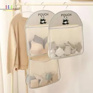 Túi lưới lưu trữ nhiều lớp HL Tiết kiệm không gian Dung tích lớn Sos Túi lưu trữ Tủ quần áo Treo đa chức năng LMWU