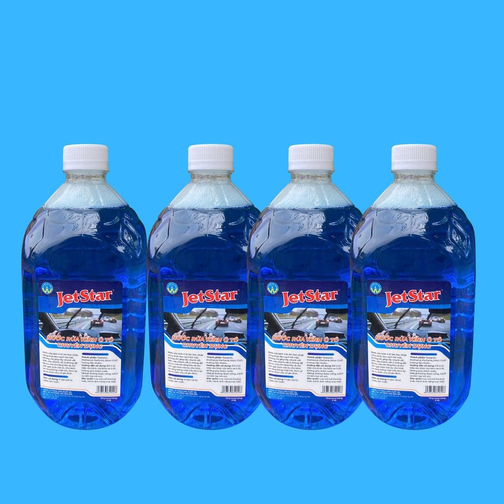 [Thùng 4 Can 2 Lít] Nước Rửa Kính Ô Tô JetStar Cao Cấp Chính Hãng