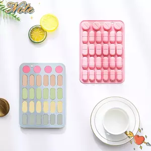 NOTE1 Khuôn Thuốc, Khuôn Hình Viên Linh Hoạt Có Thể Tái Sử Dụng, Silicone 28 Khoang Thiết Kế Khuôn Thuốc Khay Để Trang Trí Bánh Cupcake