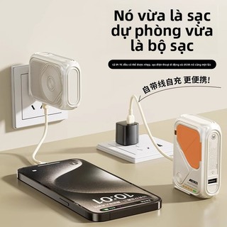 Sạc dự phòng không dây từ tính được chứng nhận Remax 3c 20000mAh đi kèm cáp sạc nhanh có phích cắm