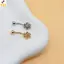 < YEI > Nhẫn Nút Bụng Cong Pha Lê Dainty Thiết Kế Bướm Rốn Xuyên Trang Sức Không gây kích ứng cho Nữ Đảng Đi Biển Du Lịch Mới