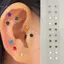 20 Miếng Dán Hình Hoa Bướm Pha Lê Tai Hạt Châm Cứu Auricular Dùng Một Lần Tai Stiers Massage Trị Liệu Kim Miếng Dán