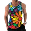 Rainbow Flowers 3D Tank Top Unisex, Mềm Mại Thoáng Khí Vintage Y2K Không Tay Đảng Tee Thường Ngày