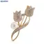 Bluelover 1 Thổ Cẩm Kim Cương Giả Hoa Tulip Thổ Cẩm Chống chói Phù Hợp Với Trâm Cổ Pin Trang Sức Mới