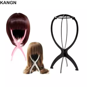Giá đỡ tóc giả gấp di động KANGN, Giá đỡ đầu bằng nhựa rỗng bằng nhựa, Dụng cụ tạo kiểu tóc giả có thể điều chỉnh có thể gập lại ổn định