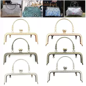 IAPPORTUNIA Ví Khóa Khung, Kim Loại Vintage Ví Khung Kiss Clasp, 20CM Ví Khung Túi Làm