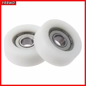 YRBWD 4 Vòng bi 608ZZ, Con lăn ròng rọc dẫn hướng 8x32x12mm bằng thép Chrome, Bánh xe tròn có độ ồn thấp được bôi trơn trước Vòng bi kim loại đôi được bảo vệ Thiết bị văn phòng