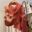Thủ công cắt hoa ~ Khăn quàng cổ nữ mùa xuân Organza Hoa hồng Gradient Khăn lụa dài Gạc Khăn choàng sử dụng kép Ngày 23 tháng 6 Lô hàng 6.21
