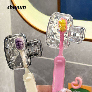 Kẹp lưu trữ đầu bàn chải đánh răng SHUPUN, Nắp bảo vệ Đầu bàn chải đánh răng đa năng, Hộp đựng bàn chải đánh răng bằng nhựa chống bụi bền trong suốt