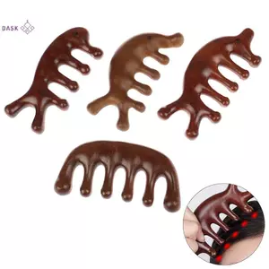 Massageb Body Meridian Gỗ Đàn Hương 5 Răng Trị Liệu Châm Cứu Chống Tĩnh Điện Mịn Tóc