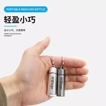 Hộp Đựng Thuốc Hợp Kim Nhôm Hộp Đựng Thuốc Inox Di Động Đóng Gói Phụ Kín Hộp Sơ Cứu Mini Titan Allo