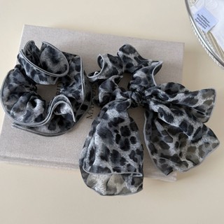Kovoi / Phong Cách Hàn Quốc Da Báo In Tóc Nữ Cao Cấp Cảm Giác Streamer Scrunchy Dây Buộc Tóc Nhiều Lớp Scrunchy Dây Buộc Tóc