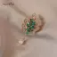 AqToCna Kim Loại Bướm Thổ Cẩm Thời Trang Retro Xòe Quần Áo Pin Chống Rò Rỉ Phụ Kiện AqToCna