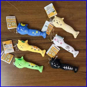 Shishamoneko Neko Plushie Móc Khóa Mèo Dễ Thương Cá Quyến Rũ Nhật Bản Giới Hạn Shikoku Series Túi Quyến Rũ