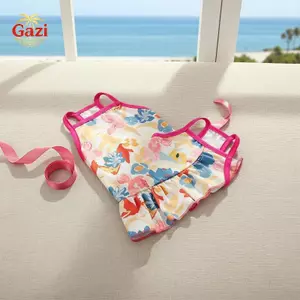 Dễ Thương Thoáng Khí Cho Thú Cưng Chó Hoa Sundress Mềm Ruffle Hem Trang Phục Mùa Hè Cho Chó Nhỏ Đi Chơi Thường Ngày [VN]
