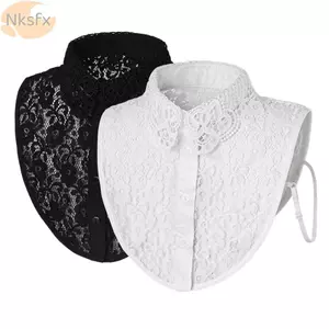 NKSFX Cổ Giả, Cổ Ren Giả Có Thể Tháo Rời, Phụ Kiện Quần Áo Cổ Trắng Đen Nữ Bé Gái