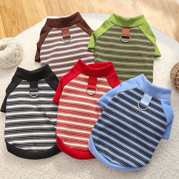 Áo sọc cho chó, quần áo thú cưng cho mèo, quần áo mèo, phụ kiện chó, áo thun cho chó Bulldog Pháp, Teddy