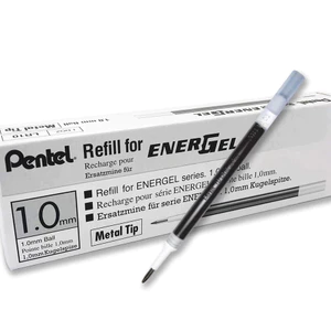 Hộp 12 ruột bút gel Pentel LR10 ngòi 1.0mm 3 màu mực chính hãng