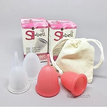 Cốc nguyệt san Sibell Pháp Kèm 2 viên tiệt trùng Cốc tiệt trùng Túi vải đủ kích thước