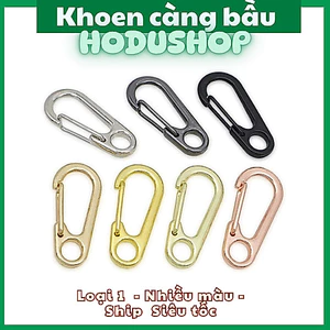 Set 5 Khoen Móc khóa càng bầu, móc khóa nhanh an toàn carabiner, phụ kiện handmade Hodushop