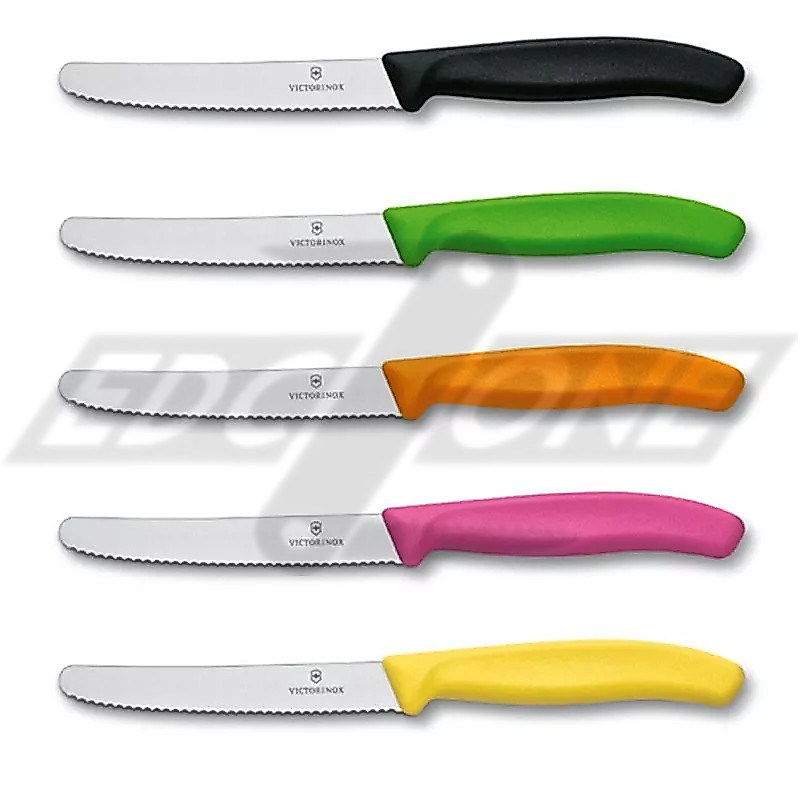 Victorinox - Dao Bếp Tomato And Sausage Knives (Wavy Edge - Lưỡi răng cưa, 11cm)
