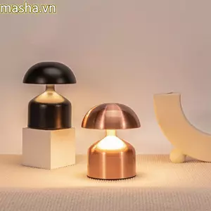 Đèn ngủ LED, Đèn bàn hình nấm có thể điều chỉnh ba cấp độ, Đèn bàn hình nấm, Cảm biến cảm ứng tối giản USB có thể sạc lại Đèn ngủ đọc sách trang trí nhà hàng