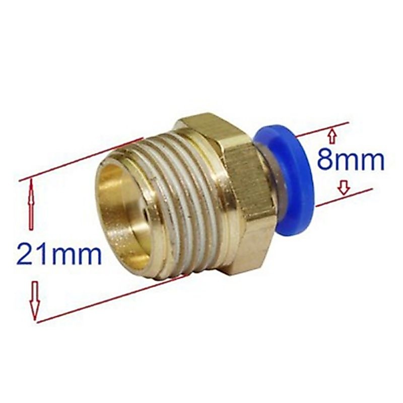 Ren đồng ngoài 21 8mm , ren 21 ra 8mm , ren 21 8mm ( xài ống 6x8)