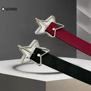 KUZHEN Pentagram Mắt Đinh Tán Đai Goth Phong Cách Đôi Pin Bule Nam / Nữ Thời Trang Phong Cách Punk Pu Da Dây Đeo Thắt Lưng Cho Quần Jean Y2KBelt HOT