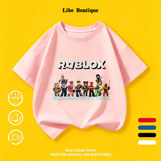 COD✅(Hồ Chí Minh) Áo thun xanh lá cotton in chữ Roblox đoàn nhân vật game, size 9-65kg, thoáng mát thấm mồ hôi
