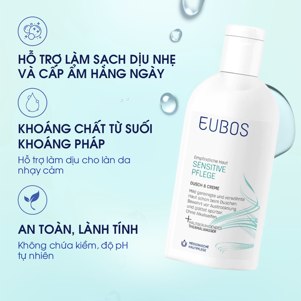 Combo Chăm Sóc Dịu Nhẹ Dung Dịch Vệ Sinh Phụ Nữ EUBOS Intimate Woman Và Sữa Tắm Cho Da Khô, Nhạy Cảm 200ML