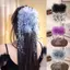 Vuốt Tóc AWNGD, Kẹp Cắt Vải Bốn Hoa, Ngọc Trai Hoa Lông Vũ Thanh Lịch Tua Rua Nơ Hairgrips cho Bé Gái