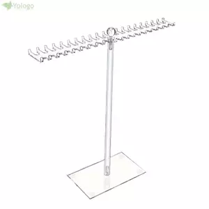 Giá đỡ vòng cổ YOLOGO, Trong suốt có đế trưng bày trang sức, Dụng cụ sắp xếp trang sức Móc song phương Acrylic Vòng tay tổ chức Màn hình trang sức