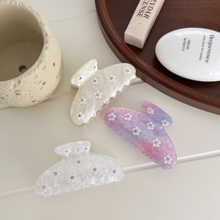 Kovoi / Phong Cách Nhẹ Nhàng Hoa Cúc Lấy Kẹp Lớn Acetate Kim Cương Giả Cá Mập Kẹp Cô Gái Đầu Sau Tóc Dụng Cụ Tiện Dụng