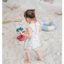 Bộ cộc tay bé gái vải Thô hoa nhí Littlelove [ thấm hút tốt và thoáng mát ] size cho bé tư 6M -4Y ( HCT69)