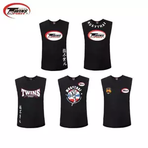 Quần áo vest thoáng khí thông thường dành cho nam thể thao chiến đấu Áo thun cổ tròn không tay