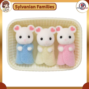 Sylvanian Families Doll [Marshmallow Mouse Triplets] NE-108 ST Mark Certified, for ages 3 and up, Toy, Dollhouse, EPOCH Corporation.