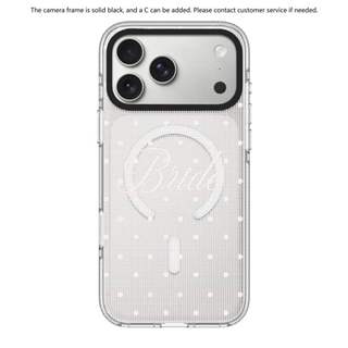 Dot Letters Clear Black HỒNG CAMERA RING EDITION Tác động từ tính Hút trong suốt cho IPhone 17 / 16 / 15 / 14 / 13 Pro Max Air với bao bì cao cấp