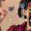 MJnmc Phong Cách Trung Hoa Men Bướm sel Kẹp Tóc Nữ Hanfu Phong Cách Cổ Xưa Kẹp Bên Phụ Kiện Tóc Mới