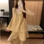 Phụ Nữ Đệm Sling Loungewear Bộ Công Chúa Ngọt Ngào Tua Rua Thiết Kế Hàng Ngày Trong Nhà Và Thoải Mái Mùa Hè Nhà Giải Trí Dịp