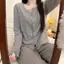 JRP Retro Full-print Bộ Đồ Ngủ Hoa Ngọt Ngào Nữ Mùa Hè Cardigan Dài Tay Quần Rời Nhà Quần Áo Phù Hợp Với JRP