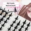 DIY Cluster Eyelash Extensions 6-12mm - Lông mi nở lâu dài màu đen dành cho người mới bắt đầu