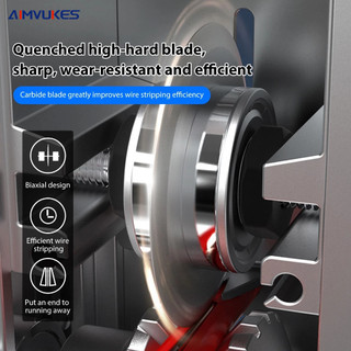 AIMVUKES  Máy tuốt dây điện, Máy tuốt dây cáp bền di động, Máy cắt đồng phế liệu tái chế bằng đồng thủ công