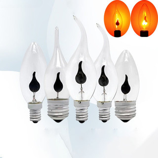 SMVP LED Nhấp Nháy Ngọn Lửa Nến E27 E14 220V 3W Bóng Đèn Thanh Khí Quyển Trang Trí Nhà Đèn
