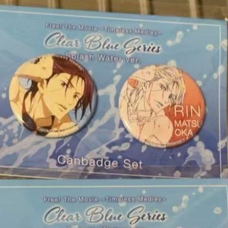 Tự do! Huy hiệu bắn nước câu lạc bộ bơi lội Iwatobi Nút ghim 58mm Bộ sưu tập Anime Free!
